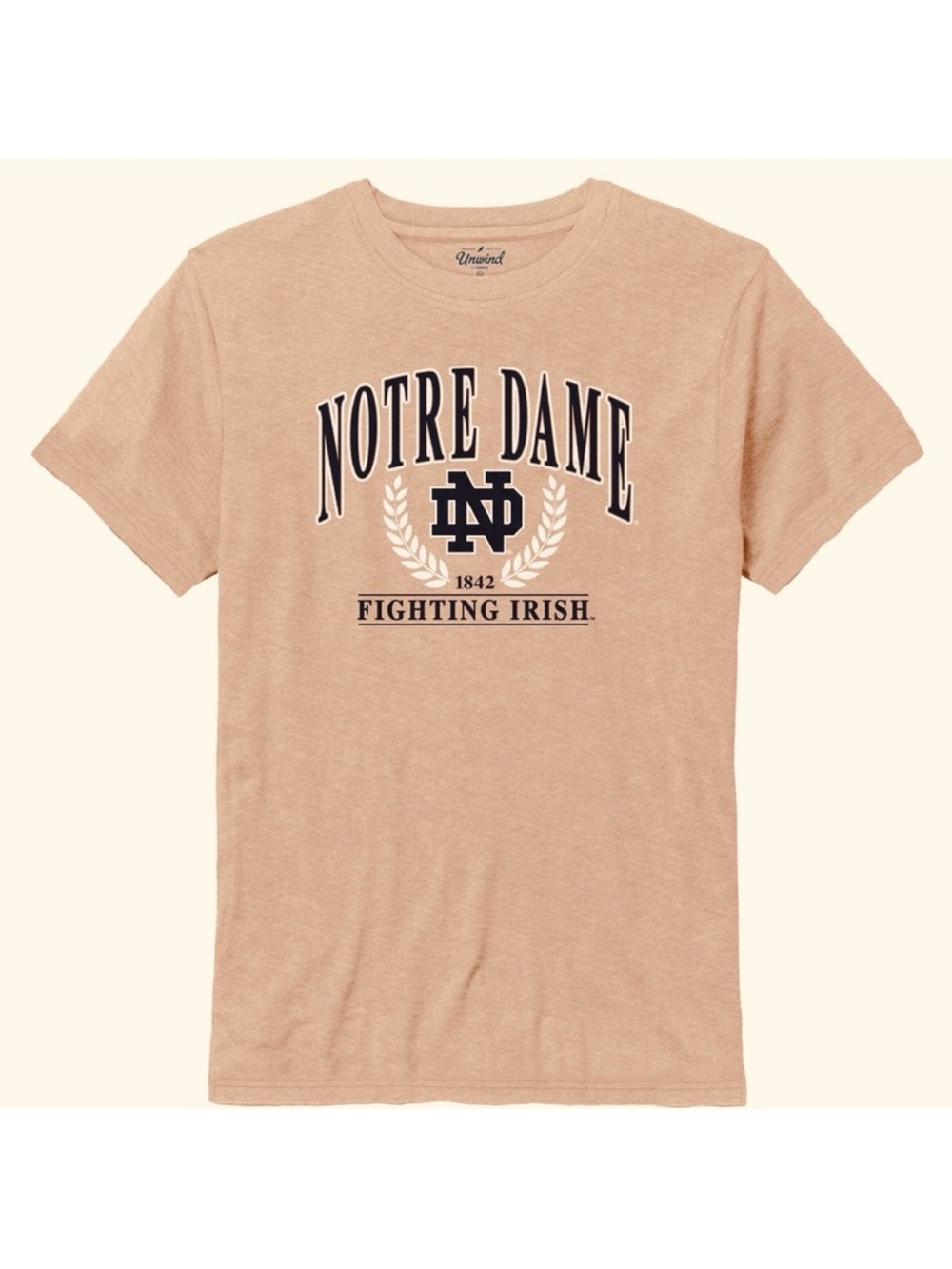 University of Notre Dame 1842 Fighting Irish T-Shirt. Size: small